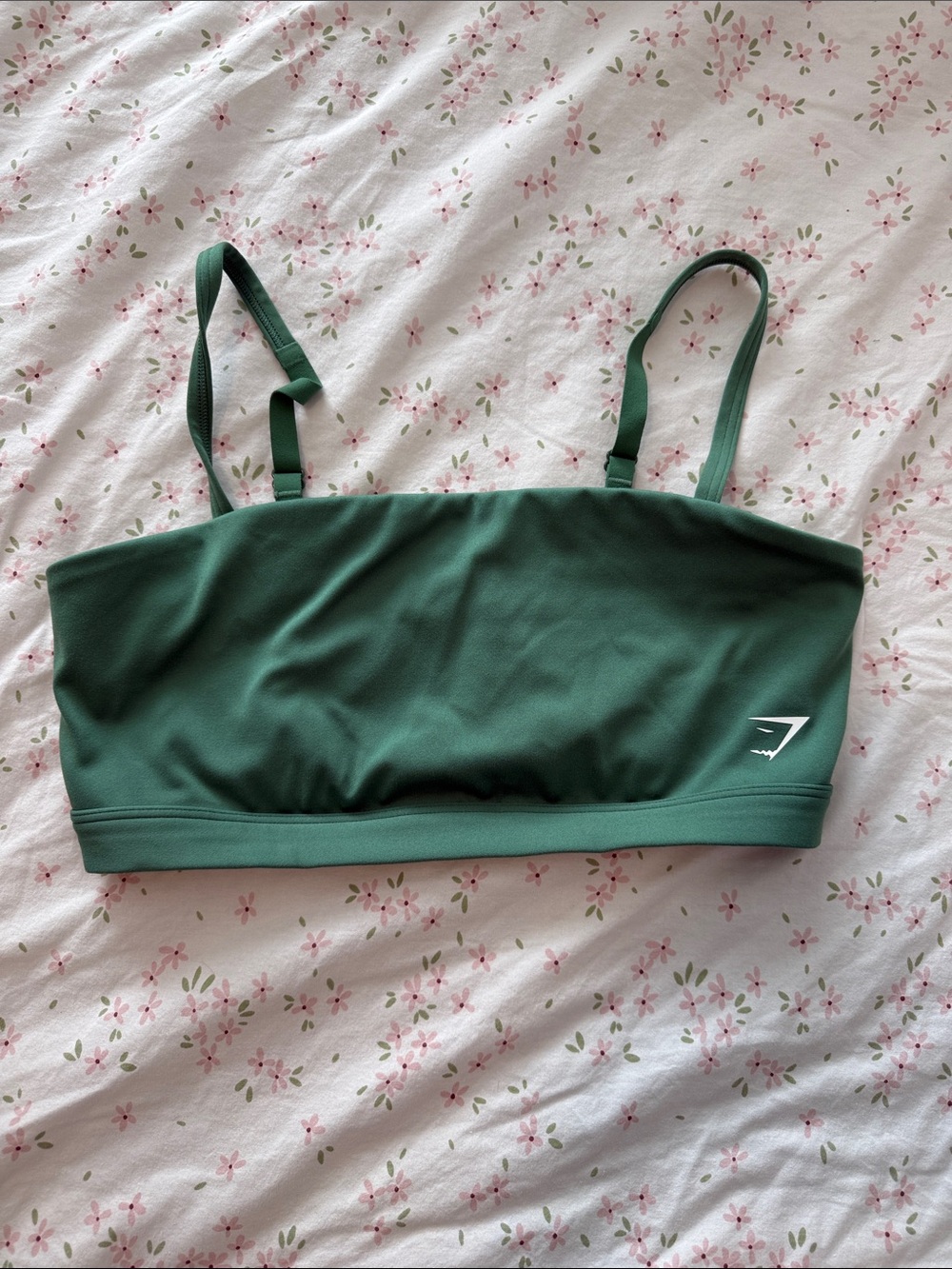Gymshark Forest Green Adjustable-Strap Sports Bra